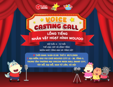 Voice Casting Call: Tìm kiếm tài năng nhí lồng tiếng cho nhân vật hoạt hình Wolfoo